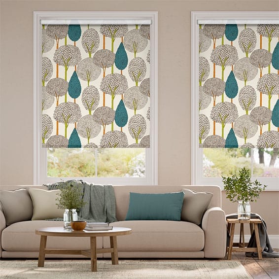 Silhouette Peacock Roller Blind