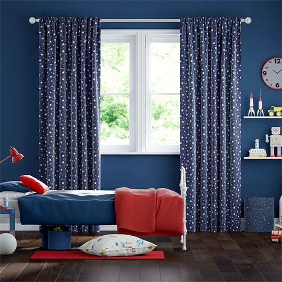 Starry Skies Blue Curtains