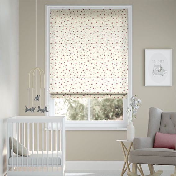 Starry Skies Rose Pink Roman Blind