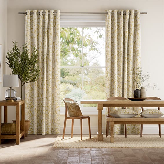 William Morris Sunflower Honey Curtains