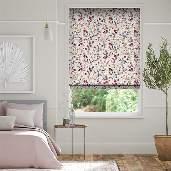 Sweet Pea Lilac Roman Blind