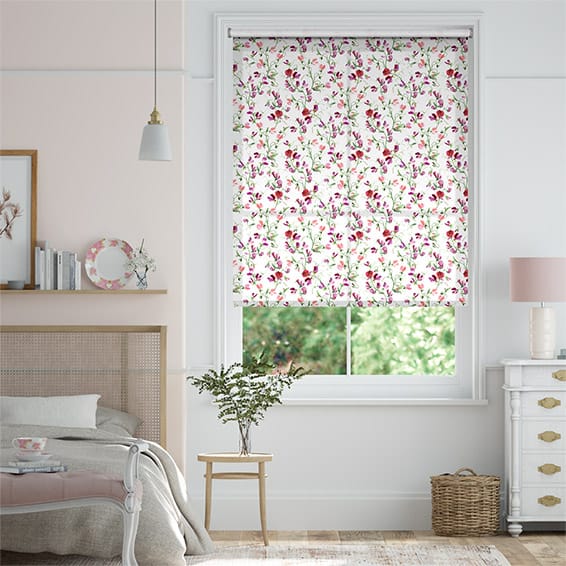 Sweet Pea Pink Roller Blind