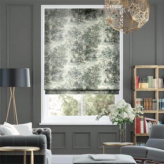 Sylvan Weave Pewter Roman Blind