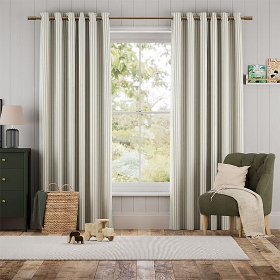 Tiger Stripe Dove Grey Curtains