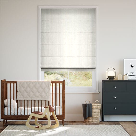 Tiger Stripe Dove Grey Roman Blind