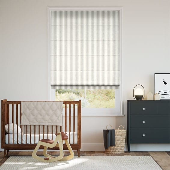 Tiger Stripe Dove Grey Roman Blind