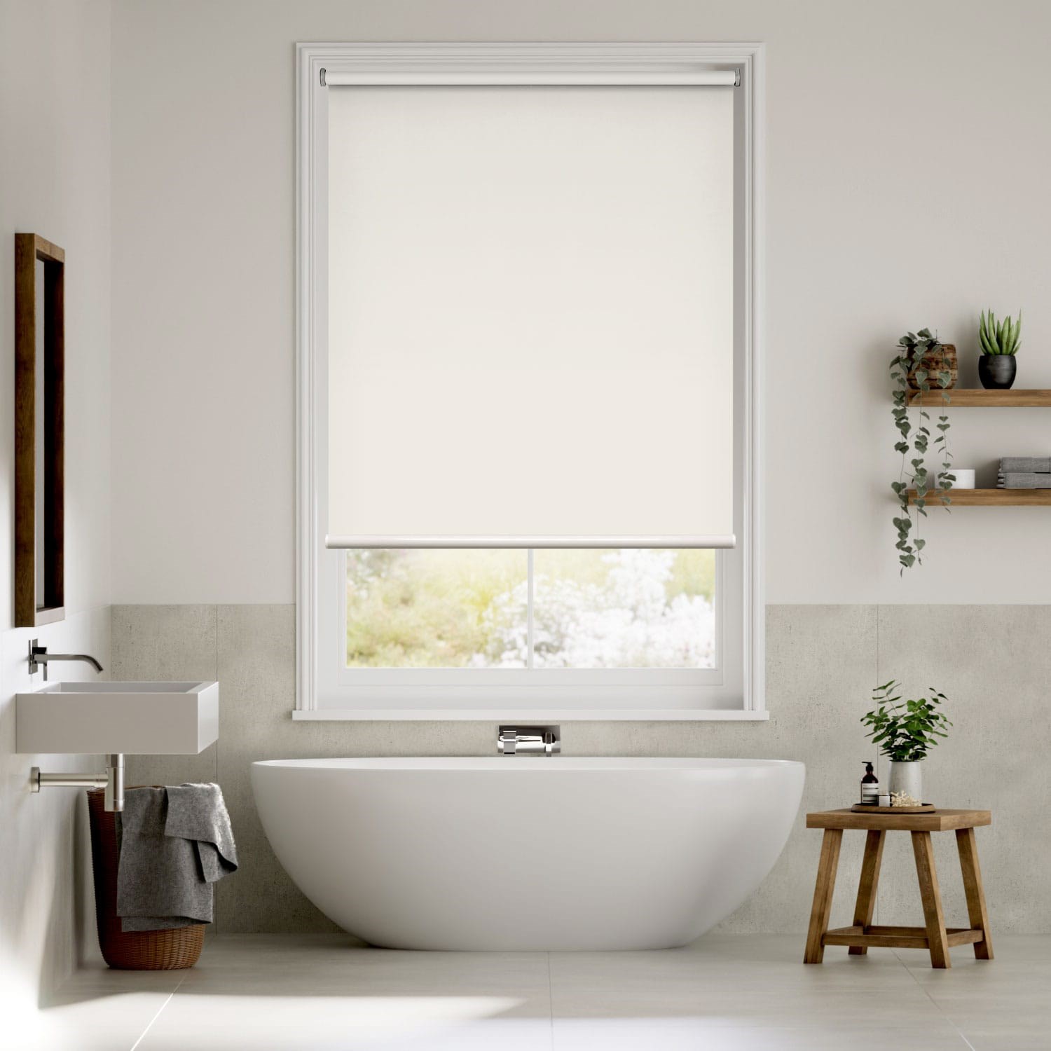 Electric Titan Alabaster Roller Blind