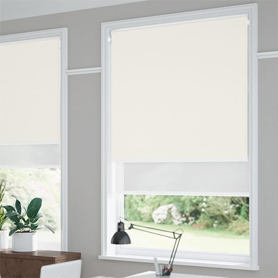 Double Roller Titan Alabaster Blind