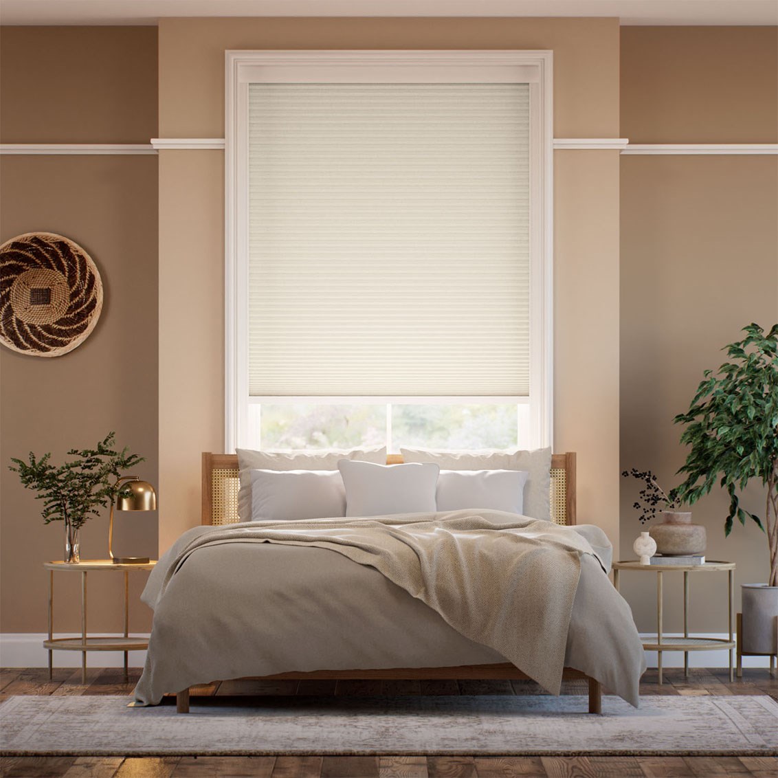 Total Blackout Thermal Bisque Pleated Blind