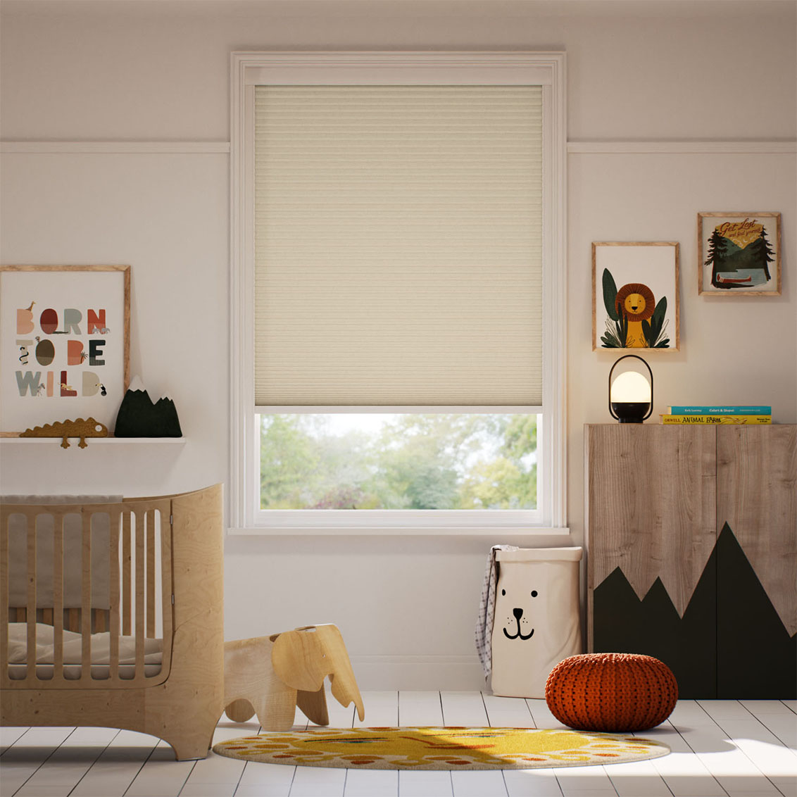 Total Blackout Thermal Warm Beige Pleated Blind