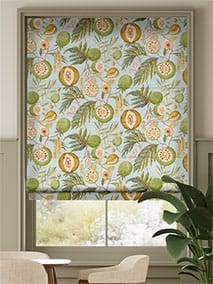 Tropical Fruit Blue Ochre Roman Blind thumbnail image