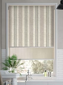 Double Roller Truro Stripe Linen Sandstone Double Roller Blind thumbnail image