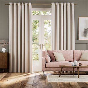 Twill Stripe Blush Curtains thumbnail image