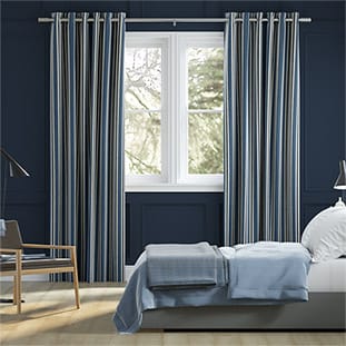 Twill Stripe Linen Denim Curtains thumbnail image