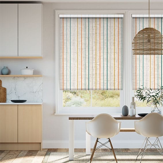 Choices Twill Stripe Linen Mediterranean Roller Blind