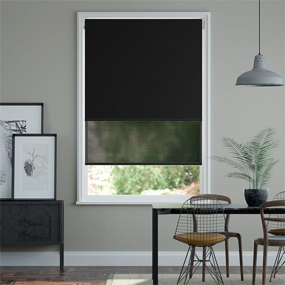 Twist2Fit Double Roller Eclipse Black Blind