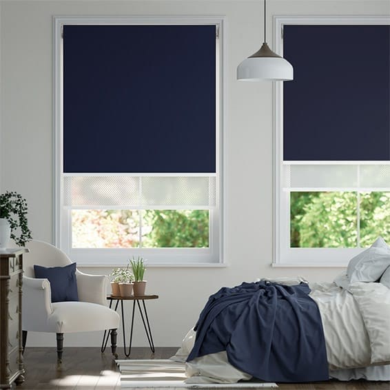 Twist2Fit Double Roller Eclipse Navy Blind