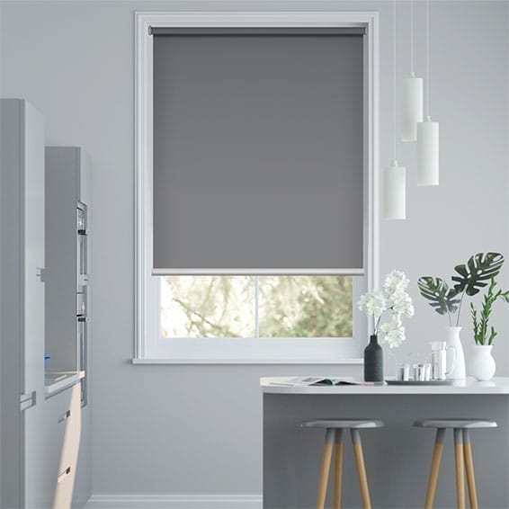 Twist2Fit Titan Blackout Harbour Grey Roller Blind