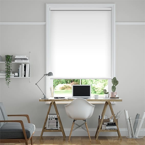 Twist2Fit Titan Blackout Pristine White Roller Blind