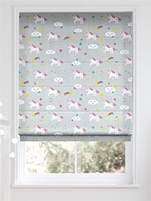 Unicorn Dreams Grey Roman Blind thumbnail image