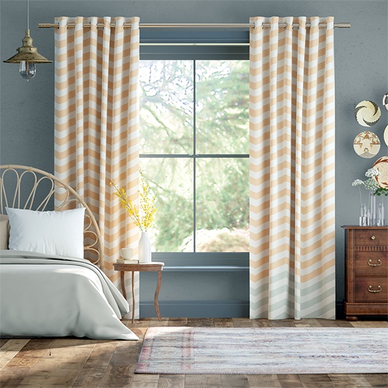 Vector Border Apricot  Curtains