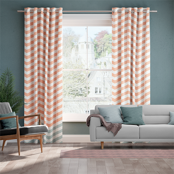 Vector Border Coral  Curtains