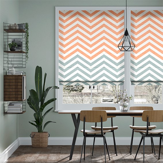 Vector Border Coral  Roman Blind