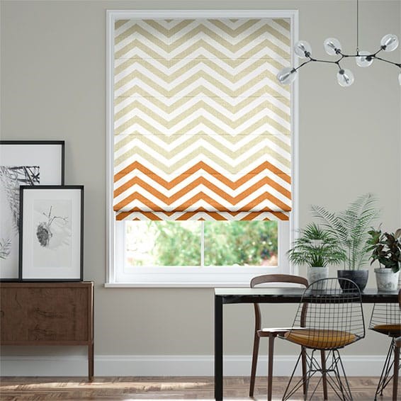 Vector Border Tangerine Roman Blind