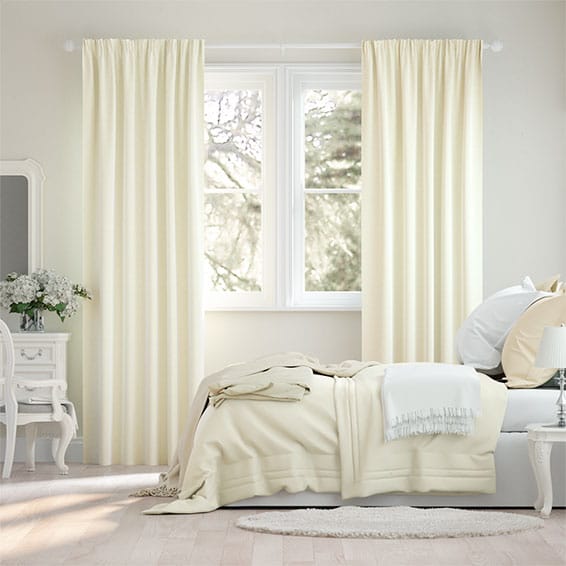 Plush Chenille Ivory Curtains