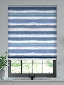 Watercolour Stripe Blue Roman Blind thumbnail image