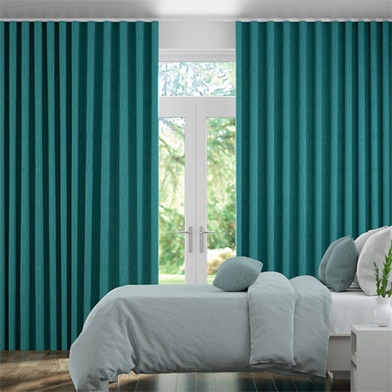 S-Fold Cavendish Caribbean Blue  Curtains