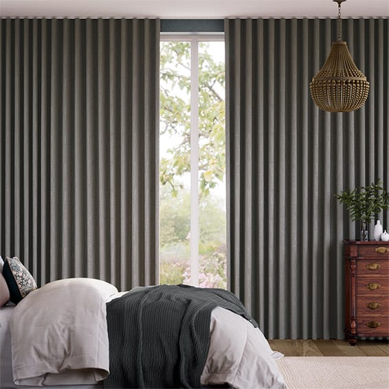 S-Fold Cavendish Tonal Grey  Curtains