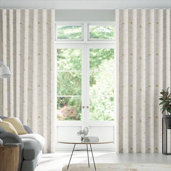 S-Fold Dawn Chorus Slate Curtains