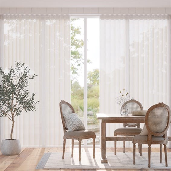 S-Fold Tahiti Sheer Snow Curtains