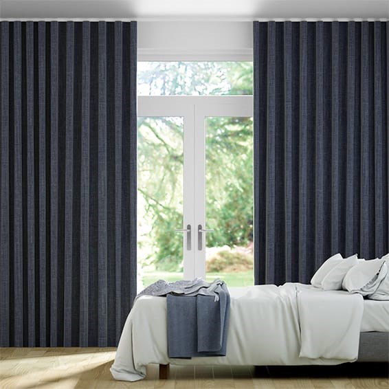 S-Fold Harrow Navy Curtains