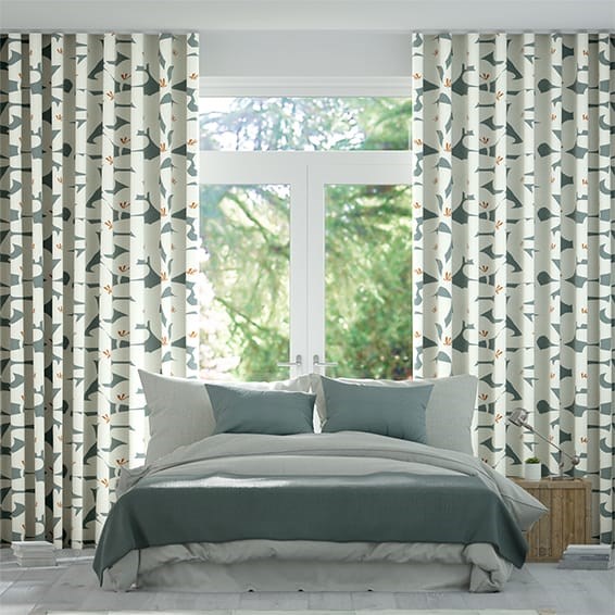 S-Fold Kukka Slate Curtains