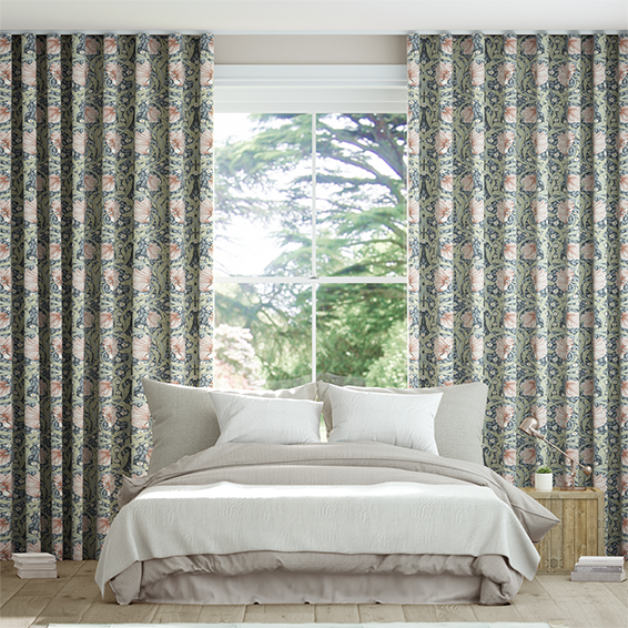 William Morris Pimpernel Sage Curtains