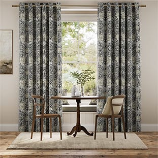 William Morris Honeysuckle and Tulip Velvet Gunmetal Curtains thumbnail image