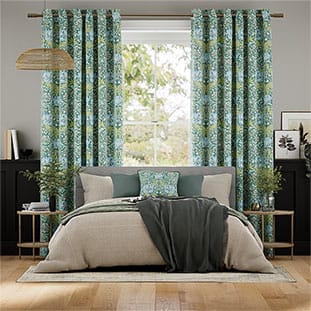 William Morris Honeysuckle and Tulip Velvet Moonstone Curtains thumbnail image