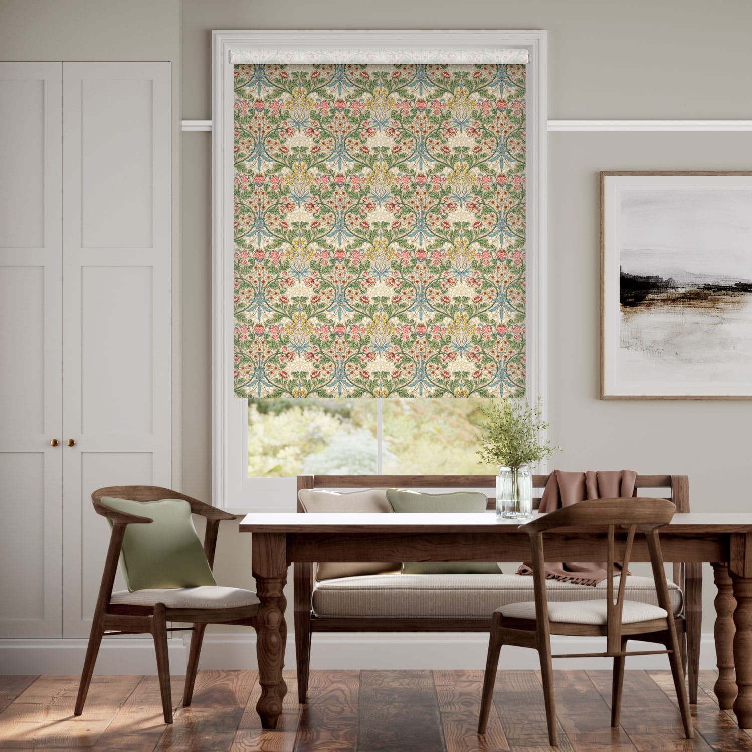 William Morris Hyacinth Natural Roller Blind