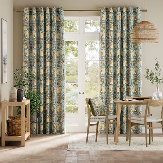 William Morris Pimpernel Honey Curtains