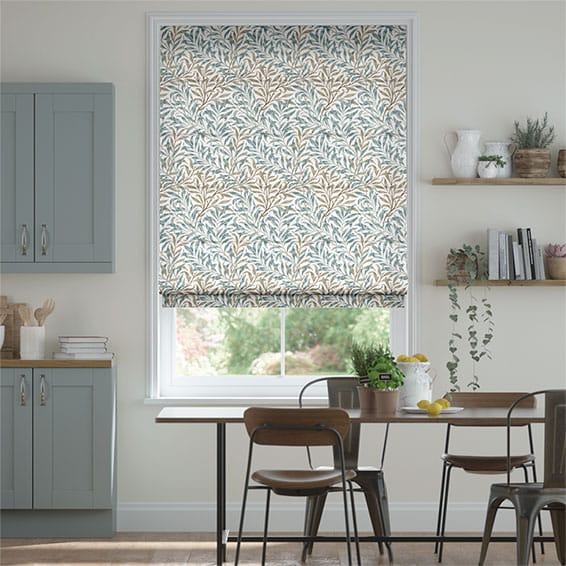 William Morris Willow Bough Duck Egg Roman Blind